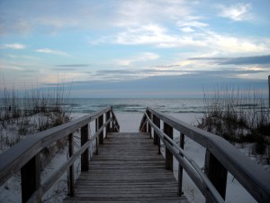 The view walking onto Pensacola Beach.  The beach was ranked 22nd in the 2013 Trip Advisor Traveler's Choice Poll. Photo R. Anderson