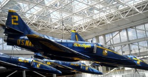 For the rest of the year the rotunda at the National Aviation Museum in Pensacola, FL. is the only place to see the Blue Angels. Photo R. Anderson