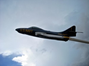 Blue Angels jet at the Florida Welcome Center. Photo R. Anderson