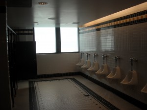 A bathroom at Minute Maid Park. Note the lack of snow cones as it should be. Photo R. Anderson