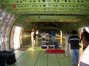 Inside view of the Shuttle Carrier Aircraft. Photo R. Anderson