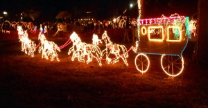 It wouldn't be a Texas light show without a stage coach. Photo R. Anderson