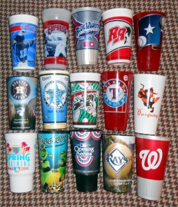 If one had the chance to visit 15 Ballparks in a single night, and got a cup to take home as a memento, they would have a lot of soda to drink. With the average souvenir cup clocking in at 32 ounces, one would end up drinking 480 ounces of soda if they got a souvenir cup at each Ballpark. Add in the free refill option at some Ballparks and one is looking at downing a serious amount of cola during their night of Ballpark bliss. How serious of an amount of color? Considering that there are 128 ounces in a gallon, one would consume around 3.75 gallons of soda if they went with the souvenir soda at each of the 15 Ballparks. Photo R. Anderson