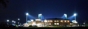 Ballparks just look better under the lights. Photo R. Anderson
